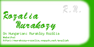 rozalia murakozy business card