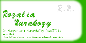 rozalia murakozy business card